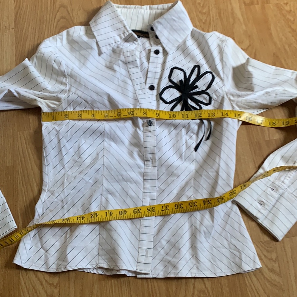 Vintage Y2k Tonickx White button down top size s - Picture 5 of 7